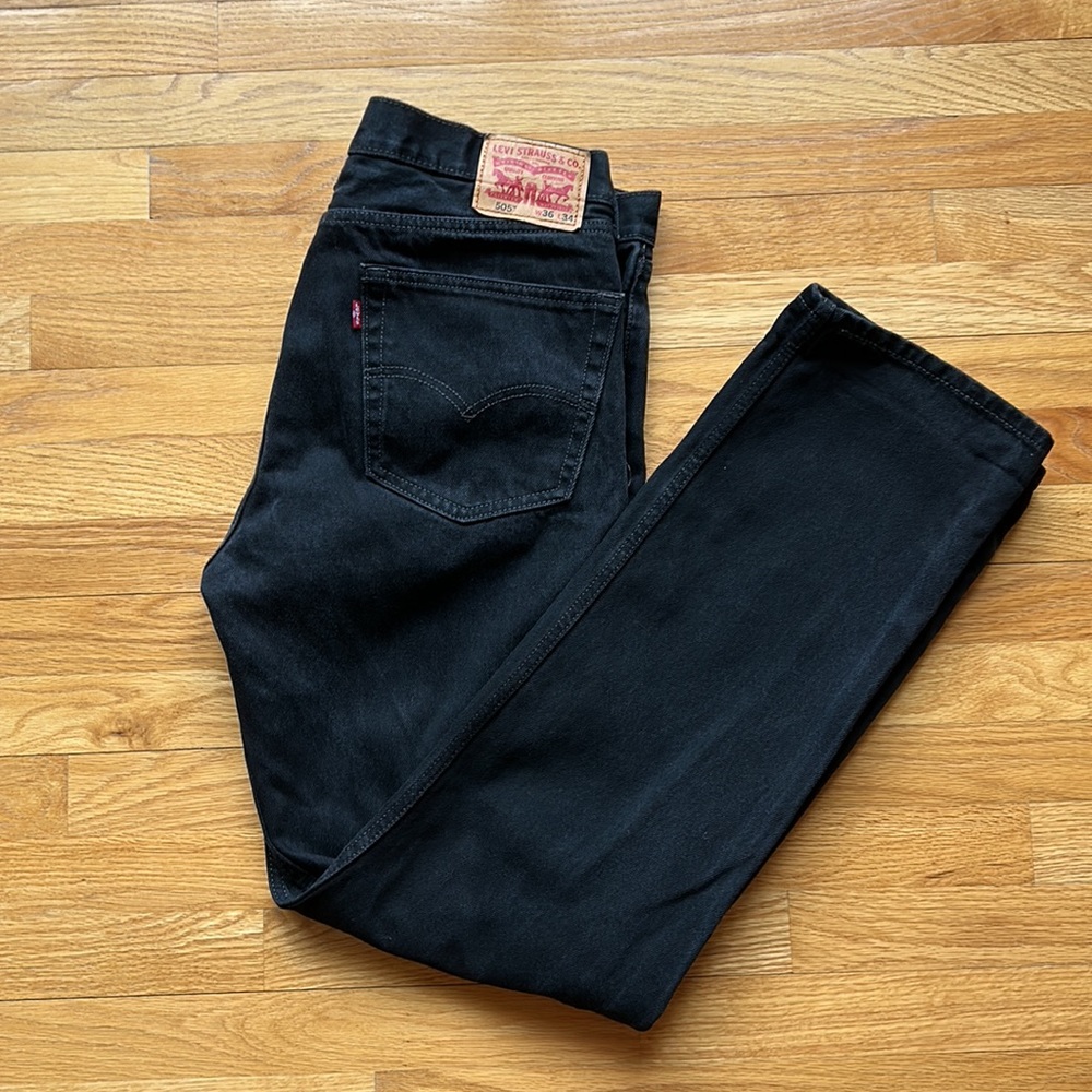 Men’s Levi Strauss 505 Black Denim Jeans